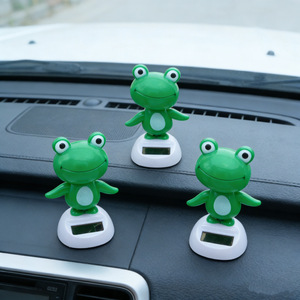 Figurine de grenouille en plastique à énergie solaire pour tableau de bord de voiture - Style traditionnel chinois - Cadeau mignon - Product Image 5
