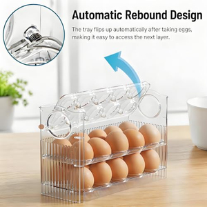 3 Tier Egg <b>Storage</b> <b>Container</b> for Refrigerator, <b>Stackable</b> Egg <b>Storage</b> Box for Refrigerator Door Stores 30 Pcs Egg - Product Image 4