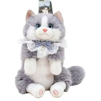 Nouveau sac à dos en peluche simulation chaton, sac à dos mignon de dessin animé de chat célébrité d'Internet