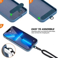 Sangle universelle réglable pour téléphone portable avec patch détachable, cordon de sécurité anti-perte tendance, lanière de téléphone portable durable