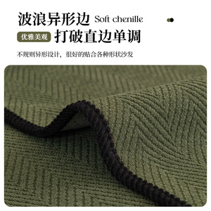 Chenille <b>Sofa</b> Cushion <b>Cover</b> Modern Minimalist Style One Piece Fit Modular <b>Sofa</b> Anti Slip Seat Protector Autumn Scenery Pattern - Product Image 3