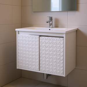 Mueble de baño con lavabo de 30 pulgadas, montado en la pared, con puertas de cierre suave, diseño moderno para baños pequeños - Product Image 2