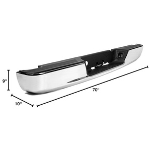 Ensemble de pare-chocs arrière en acier compatible avec <span class=keywords><strong>Dodge</strong></span> <span class=keywords><strong>Ram</strong></span> 1500 2002-2008, <span class=keywords><strong>Dodge</strong></span> <span class=keywords><strong>Ram</strong></span> 2500 3500 2003-2009, remplacement de pare-chocs - Product Image 5