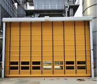 Porte pliante en PVC de qualité alimentaire, moderne, extérieure, étanche, coupe-vent, à ouverture latérale électrique, pour entrepôt commercial, empilage rapide