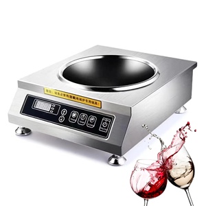 Fabricante de fogão elétrico comercial de aço inoxidável tipo plano/côncavo de indução de queimador único 3500 W 5000 W - Product Image 1