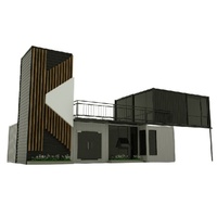 Casa Contenedor Modular Prefabricada de 2 Pisos y 40 Pies, 3 Dormitorios, Moderna Villa de Contenedores Marítimos, Estructura de Acero de Lujo