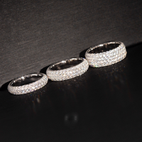 Bague cubaine pour homme style mode en argent sterling 925, sertie de moissanite, style hip-hop