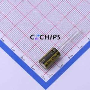 Condensateur électrolytique en aluminium à montage traversant LKMD1401K101MF, D8xL14mm 100uF 20% 80V 735mA-100kHz - Product Image 1