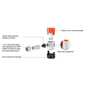 Pompe à eau submersible électrique <span class=keywords><strong>SEAFLO</strong></span> 1100GPH <span class=keywords><strong>12V</strong></span> DC, petite pompe de cale automatique - Product Image 4