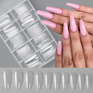 Faux ongles à presser dans un cercueil Matériau ABS de style français <span class=keywords><strong>Capsule</strong></span> Gel Ongles Système d'extension Conseils d'ongles pour l'application des doigts - Product Image 2