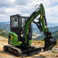 Mini-excavatrice, petite pelle, broyeur, débroussailleuse, machine de terrassement pour vergers et fermes de 3,5 tonnes