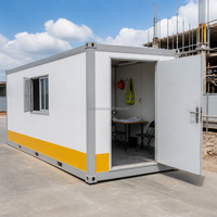 Bâtiment préfabriqué modulaire détachable de 20 pieds en panneaux sandwich d'acier, pour entrepôt et local de stockage d'outils