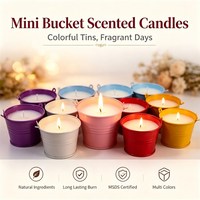 Bougie parfumée personnalisée dans des boîtes en fer colorées et créatives, cire végétale, parfum personnalisable