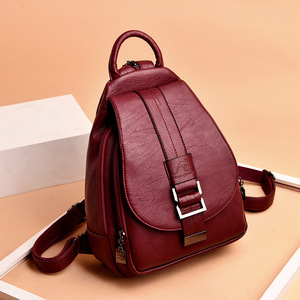 Vintage Female Shoulder Bag Travel Ladies <b>Backpack</b> <b>School</b> Bags for Girls Preppy Women Leather <b>Backpacks</b> - Product Image 2