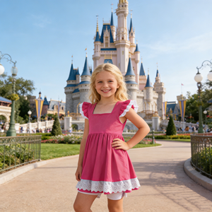 Conjunto de Vestido con Volantes de Encaje Inspirado en Princesas a Precio de Fábrica, Pantalones Cortos con Bolsillos, Color Sólido, Informal, 3 Piezas, Traje de Verano para Niñas Pequeñas - Product Image 4