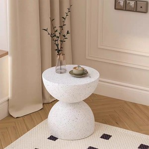 ModHomi <strong>Small</strong> Hourglass Coffee <strong>Table</strong> with MGO Faux Terrazzo Finish for Living Room Bedroom <strong>Patio</strong> Garden Indoor Outdoor Use - Product Image 4