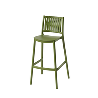 Chaises de bar empilables au design moderne OEM ODM, en polypropylène PP, avec repose-pieds