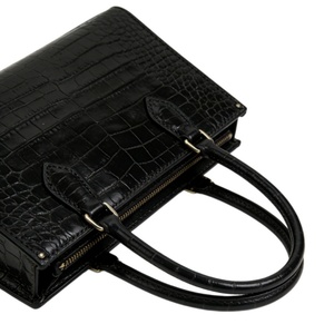 Sacs en cuir à prix direct usine, fournisseur de boutique, vente en gros personnalisée, sacs fourre-tout noirs en cuir de crocodile de qualité supérieure pour femmes, grande capacité - Product Image 5
