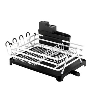 Escurridor de platos de acero inoxidable de una sola capa al por mayor de etiqueta privada, superventas, soporte de almacenamiento de cocina moderno, tienda de café - Product Image 3