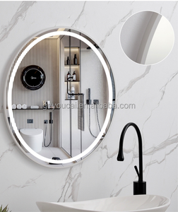 Decoración de baño Sensor de luz Led Resistente Colgado en la pared Marco dorado Desempañador Baño Espelho Led <span class=keywords><strong>Espejo</strong></span> inteligente - Product Image 4