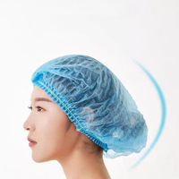 Bonnet bouffant jetable anti-poussière respirant en PP non tissé avec bande élastique pour usage en salon de beauté