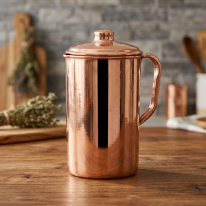 Jarra de Cobre Puro de Alta Calidad, Jarra de Cobre Personalizada de 1500 ml, Taza de Oficina Ecológica con Aislamiento Térmico para Beber en Casa - Product Image 3