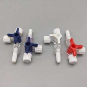 Medgreen Plastic Three Way Valve With Extension Tube For Laboratory Use Pc <b>Material</b> Blue <b>Red</b> White Color Mg20260127 - Product Image 3
