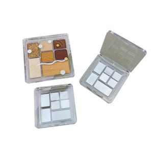 Paleta de sombras de ojos cuadrada transparente de siete colores, mini estuche cosmético prensado, muestras DIY para maquillaje de ojos - Product Image 4