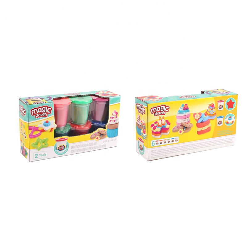 DIY colorful modelling clay kids play dough set