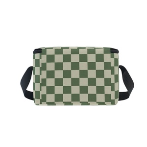Sac isotherme réutilisable personnalisé pour le déjeuner, idéal pour le bureau, les sorties et les pique-niques, motif écossais vert, pour femmes et hommes - Product Image 5