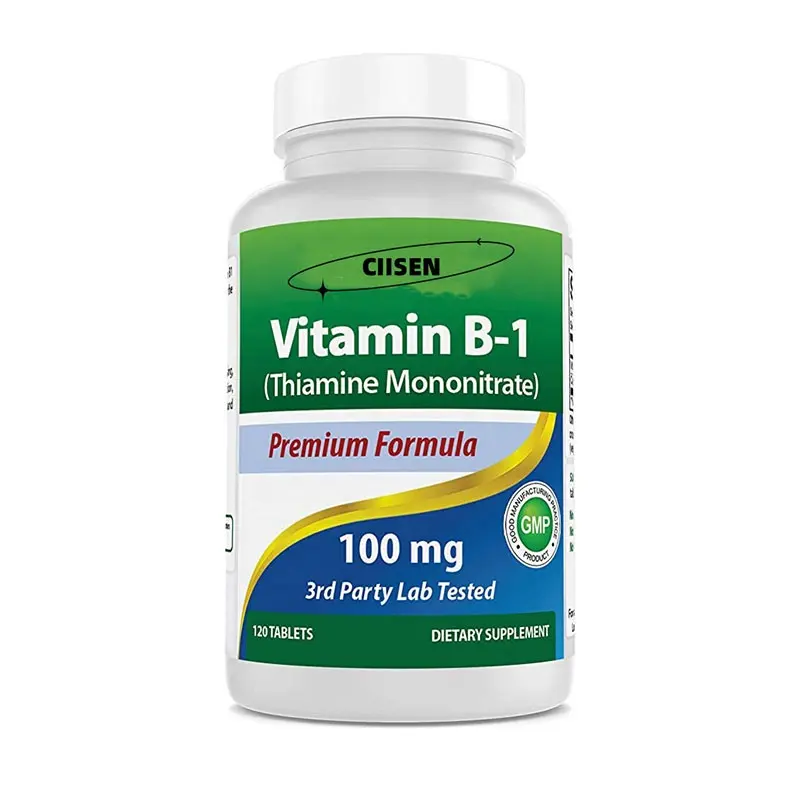 Oem servisi B1 vitamini olarak tiamin Mononitrate 500 mg tabletler metabolizmayı ve sağlıklı sinir sistemini destekler