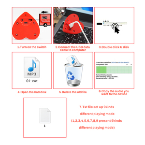 Hình Trái Tim Tải Âm Thanh Mô-đun Hộp Âm Nhạc Chip Loa Cho Đồ Chơi Sang Trọng Thú Nhồi Bông - Product Image 2