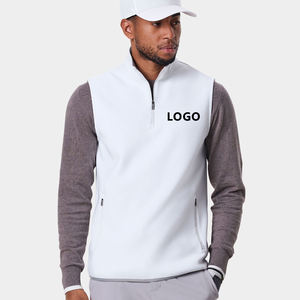 Chaleco acolchado de golf de invierno de alta calidad 100% de nailon para hombre 1/4 con cremallera chaleco deportivo con logotipo bordado - Product Image 1