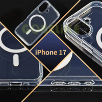 OEM/ODM Anti Jaune Anti Chute Antichoc Cristal Clair TPU + PC Coque de Téléphone Magnétique pour iPhone 17 Pro Max Air