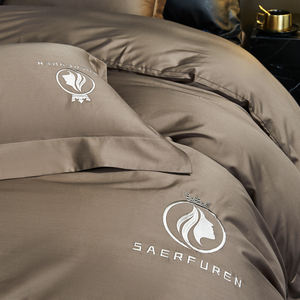 Set di biancheria da letto in quattro pezzi intrecciati per la primavera estate, di lusso moderno, fresco e setoso - Product Image 4