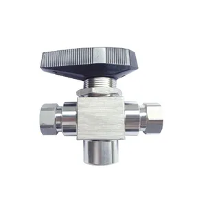 Rvs F316 Pistool Klep 10000 Psi 3 Way 1/4 ''Npt Tap Kogelkraan Voor Cng Vullen