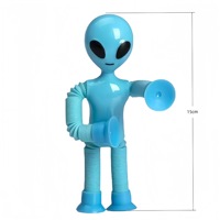 Juguete Novedoso Antiestrés de Plástico con Ventosa Luminosa, Tubo Telescópico Alienígena, Multiusos y Versátil, de Venta Caliente Transfronteriza