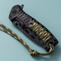 Couteau pliant de survie en acier inoxydable avec manche en plastique OEM EDC pour le camping en plein air, outil multifonction