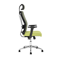Chaise de bureau ergonomique de direction au design moderne avec appui-tête réglable, dossier en maille solide, pour usage domestique, hôtelier et hospitalier, pivotante