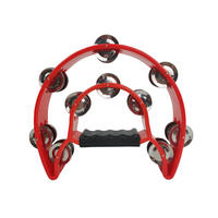 Double Row Percussion Tambourines Educational Musical Instrument with Durability 250g Wholesale