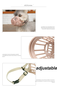 QUCHONPET - Fabricant de muserelles pour chiens réglables en plusieurs tailles, noir et beige, vente en gros - Product Image 1