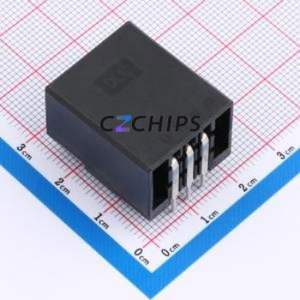 HC-3810-2*3AW-05 Wire-to-Board Pin Header Bent Lead Through Hole,P=3.81mm Connector 2x3P 3.81mm Right Angle Insert 6P - Product Image 2