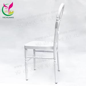 Sillas de alquiler de decoración al aire libre de fiesta de boda <span class=keywords><strong>blanca</strong></span> apilable de metal con respaldo redondo para eventos - Product Image 6