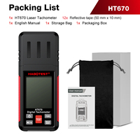 Tachometer Digital Habotest Ht670 Pengukur Kecepatan Motor Tanpa Kontak Tachometer Genggam