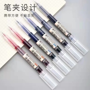 ปากกาลูกกลิ้งแห้งเร็ว 0.5 มม. หมึกเจลสีแดงสีดำสำนักงานลายเซ็นเครื่องเขียนเปลือกพลาสติกปลายสแตนเลส - Product Image 1