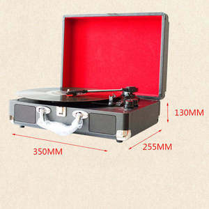 Lecteur de vinyle portable couleur personnalisée, tourne-disque 3 vitesses, connectivité Bluetooth, système audio style valise pour la maison et le bureau - Product Image 4