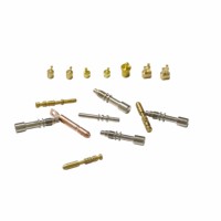 Borne de connexion en laiton plaqué or sur mesure, usinée CNC de haute précision, pour connexion de capteur, service OEM ODM