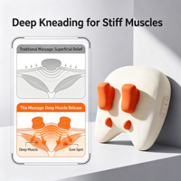Masseur électrique chauffant Shiatsu 2026 pour le corps, le cou, les épaules, la taille, les jambes, les bras avec massage par pétrissage et pression, oreiller de soins de santé