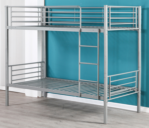 Letto a Castello in Metallo Resistente con Sponde di Sicurezza e Scala Laterale, Salvaspazio ed Economico per Dormitori Europei, Appartamenti e Case in Affitto - Product Image 3