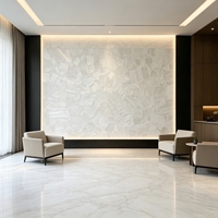 Dalle de marbre naturel de luxe haut de gamme, grande taille, pouvant être assemblée, résistante à l'usure, pour mur de salon, sol et table basse